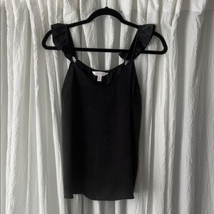 LC Lauren Conrad Black Camisole with Ruffle Straps